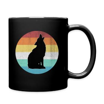 wolf - Full Colour Mug - black - Right