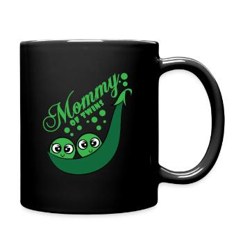 Zwillinge Babybauch Baby Schwanger Eltern Twins - Tasse einfarbig - Schwarz - Rechts