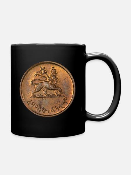 Lion de Juda - Reggae Jah Rastafarian Roots Rasta - Mug uni - noir