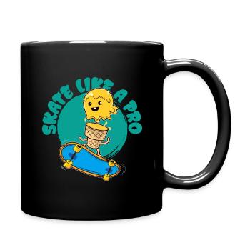 Skateboarder de glace - Mug uni - noir - Droite