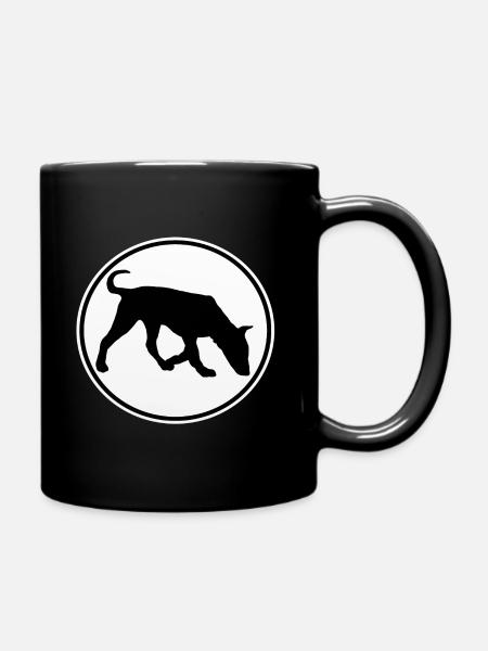 Hund Hunde Mantrailer Agility Spürhund - Tasse einfarbig - Schwarz