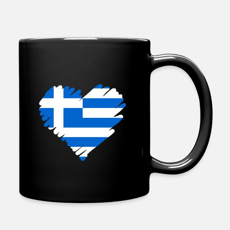 Grèce coeur amour - Mug uni - noir