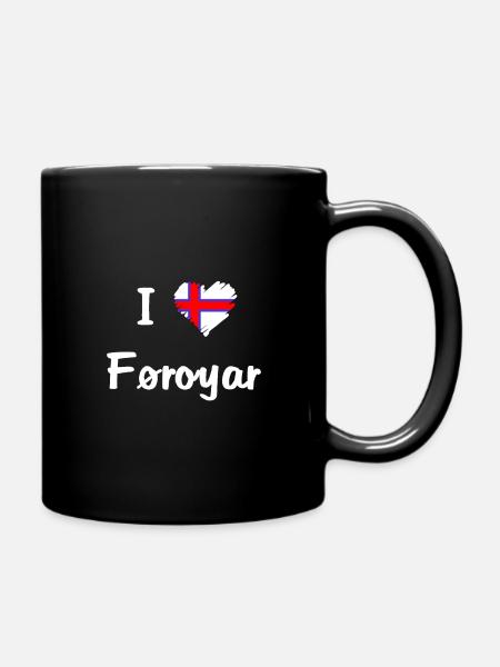 I love Faroe. - Tasse einfarbig - Schwarz