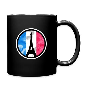 France France Tour Eiffel couleurs nationales - Mug uni - noir - Droite