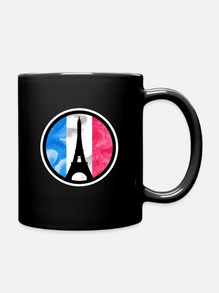 France France Tour Eiffel couleurs nationales - Mug uni - noir