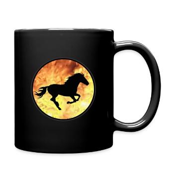 Chevaux chevaux western dressing équitation Poney selle - Mug uni - noir - Droite