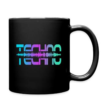 Techno Rave Raver - Mug uni - noir - Droite