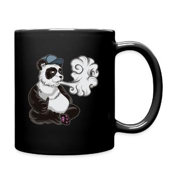 Vaping Panda Bear Illustration | Animal Vape - Tasse einfarbig - Schwarz - Rechts