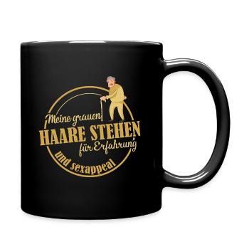 Opa graue Haare Sexappeal - Tasse einfarbig - Schwarz - Rechts