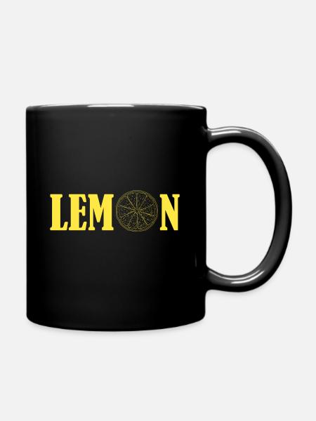 Lemon Lemon Lemon Lemon Gift - Full Colour Mug - black