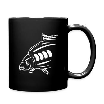 Karpfen Angeln Montage Carp Rig Shirt Geschenke - Tasse einfarbig - Schwarz - Rechts