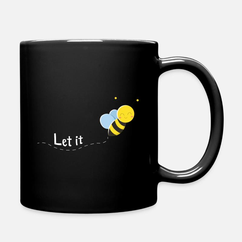 Let it bee Geschenk - Tasse einfarbig - Schwarz