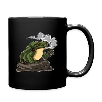 Vaping Toad | Kröte Vape Vaper Frosch Chill Relax - Tasse einfarbig - Schwarz - Rechts