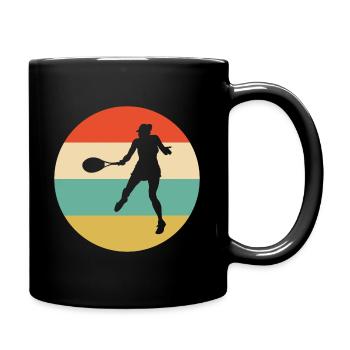 Cadeau de silhouette de joueur de tennis tennis - Mug uni - noir - Droite