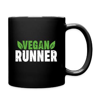 Cadeau sportif Vegan Runner Run Marathon - Mug uni - noir - Droite