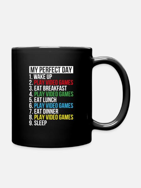 Zocken Gamer Online Spruch Geschenk - Tasse einfarbig - Schwarz