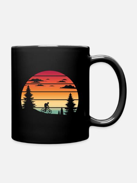 Cadeau de voyage de randonnée à vélo et à vélo - Mug uni - noir