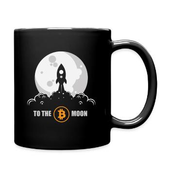 Bitcoin Rocket - Full Colour Mug - black - Right