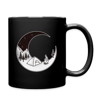 Nuit de camping | Camping en plein air nature ciel étoilé - Mug uni - noir - Droite