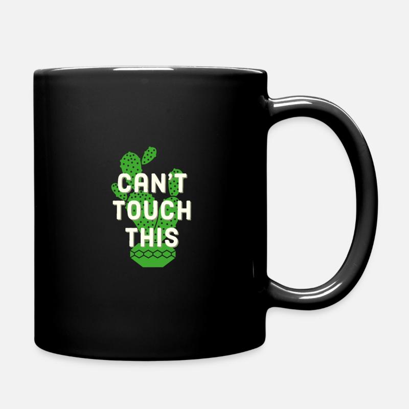 Can't touch this Kaktus - Tasse einfarbig - Schwarz