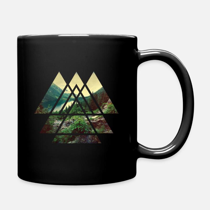 Nature Lovers Art Digital Art Nature Gift - Full Colour Mug - black