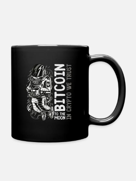 Space Bitcoin - Tasse einfarbig - Schwarz