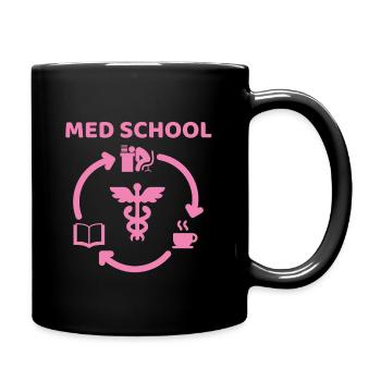 Medizin Uni Student Kaffee Geschenk - Tasse einfarbig - Schwarz - Rechts