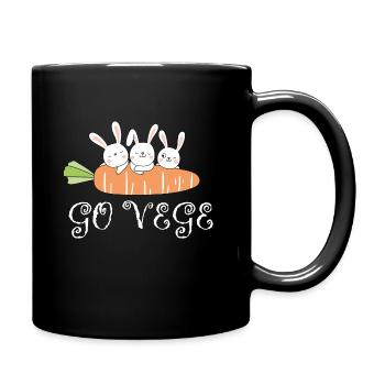 Go Vege Bunny - Full Colour Mug - black - Right