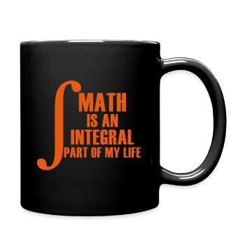 Math part of my life math saying gift - Full Colour Mug - black - Right
