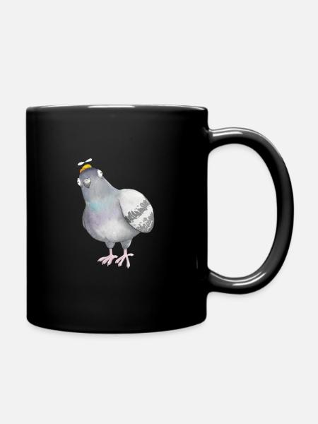 Pigeon (s) nut - Full Colour Mug - black