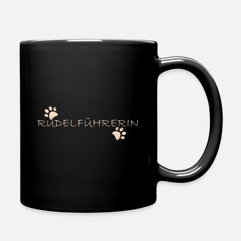 Hunde Pfote Rudel Hundehalter Spruch Geschenk - Tasse einfarbig - Schwarz