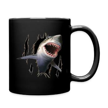 HAI AUS ZERRISSENEM SHIRT - Tasse einfarbig - Schwarz - Rechts