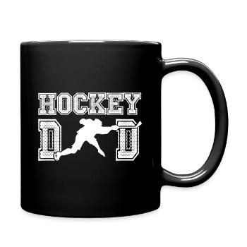 Ice Hockey Father Dad Saying Gift - Full Colour Mug - black - Right