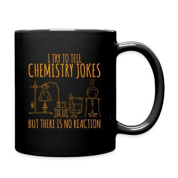 Chemistry flask laboratory saying gift - Full Colour Mug - black - Right