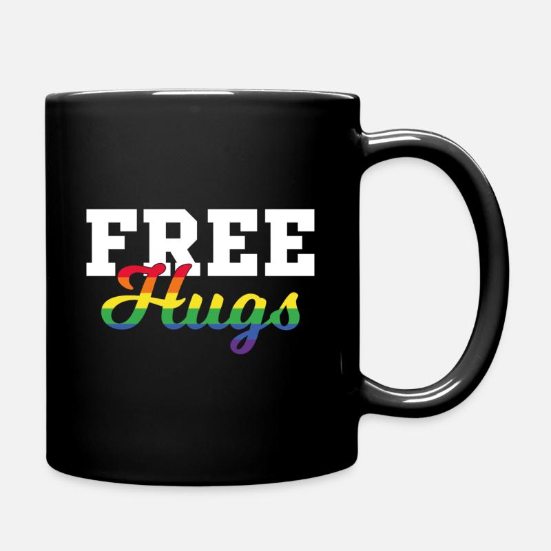 Free Hugs lgbt Geschenk - Tasse einfarbig - Schwarz