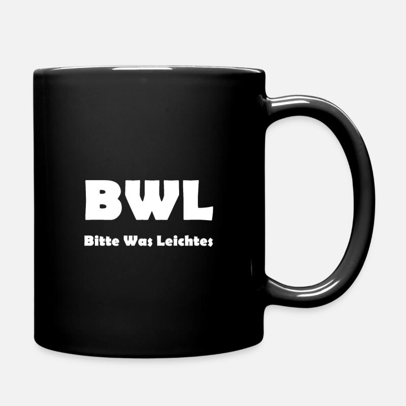BWL bitte was leichtes - Tasse einfarbig - Schwarz