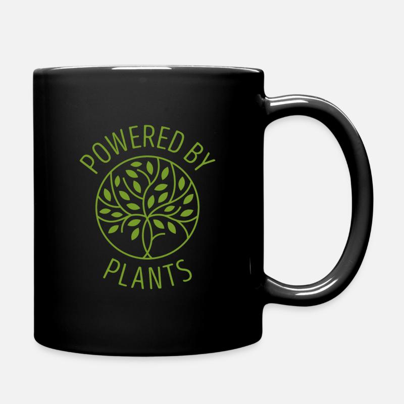 Powered by Plants Vegan Gift - Full Colour Mug - black