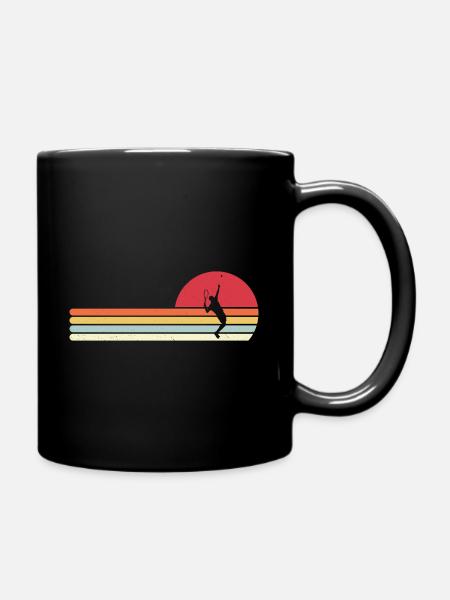 Tennis Tennisspieler Vintage Geschenk - Tasse einfarbig - Schwarz