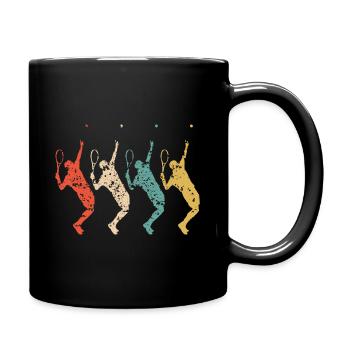 Tennis Tennis Player Vintage Gift - Full Colour Mug - black - Right
