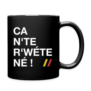 Ca n'te r'wéte né ! - Ca ne te regarde pas ! - Mug uni - noir - Droite