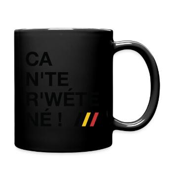 Ca n'te r'wéte né ! Ca ne te regarde pas ! (Dark) - Mug uni - noir - Droite