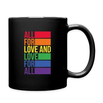 All for love and love for all gifts - Full Colour Mug - black - Right