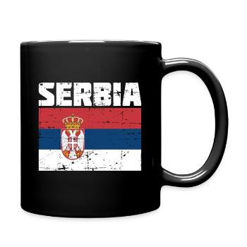 Serbia Serbia Flag tshirt gift - Full Colour Mug - black - Right