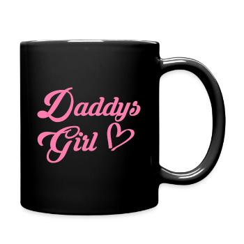 Daddys Girl Tochter Geschenk - Tasse einfarbig - Schwarz - Rechts