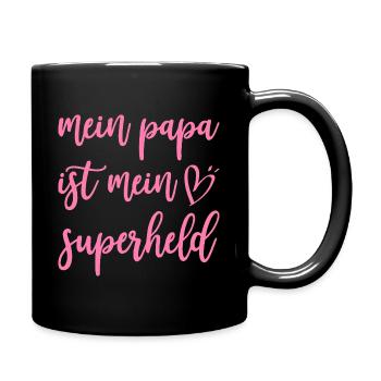 Mon père est mon cadeau de fille super-héros - Mug uni - noir - Droite