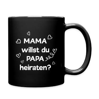 Maman veut que tu épouses papa bébé cadeau - Mug uni - noir - Droite