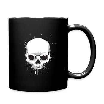 T-shirt de cadeau de crâne de crâne de Halloween - Mug uni - noir - Droite