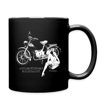 Simson SR2 Suhl Kultmoped DDR - Tasse einfarbig - Schwarz - Rechts