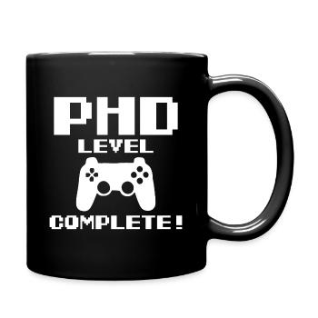 Phd Level Completet Gamer Final Cadeau - Mug uni - noir - Droite