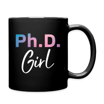 Phd Girl Phd Graduation Gift - Full Colour Mug - black - Right